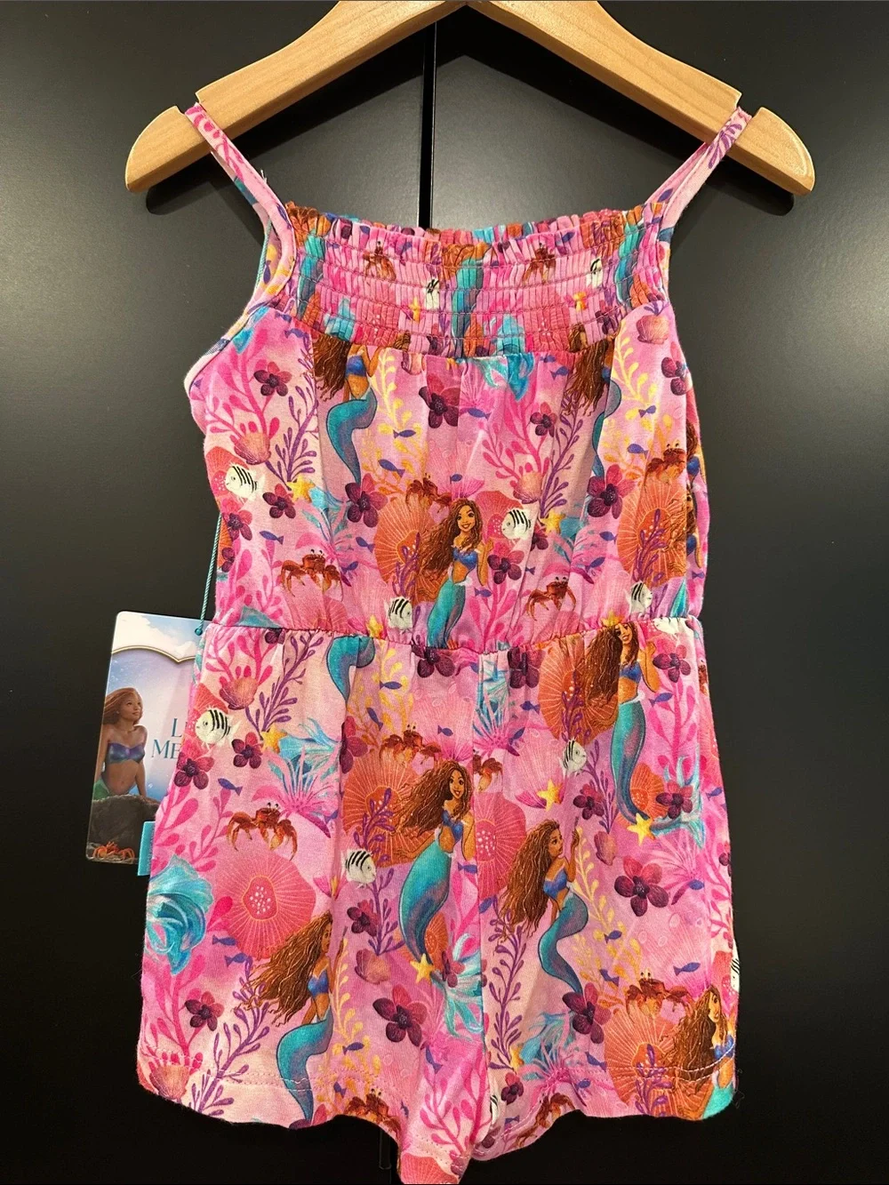 NEW Posh Peanut x Disney Bamboo Little Mermaid Print Romper‎